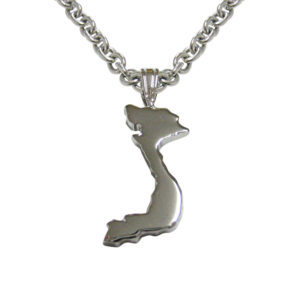Vietnam Map Shape Pendant Necklace